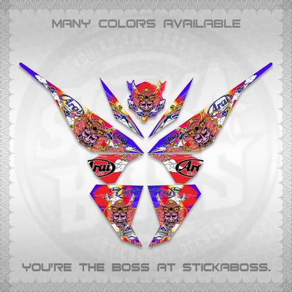 CLICK 125 V1 VARIO DECALS (2026 NEW SAMURAI MOTIF) STICKER KITS BY STICKABOSS