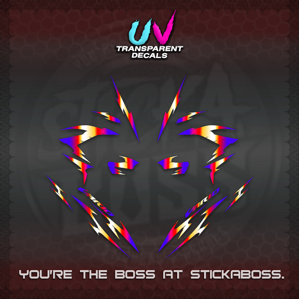 CLICK V3 UV TRANSPARENT DECALS (2026 VARIO NEW STRIPES) STICKER KITS BY STICKABOSS