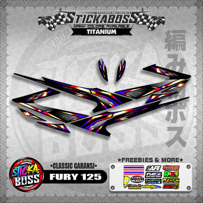 FURY 125 STICKER DECALS ( CLASSIC GARANSI )【WITH FREEBIES】
