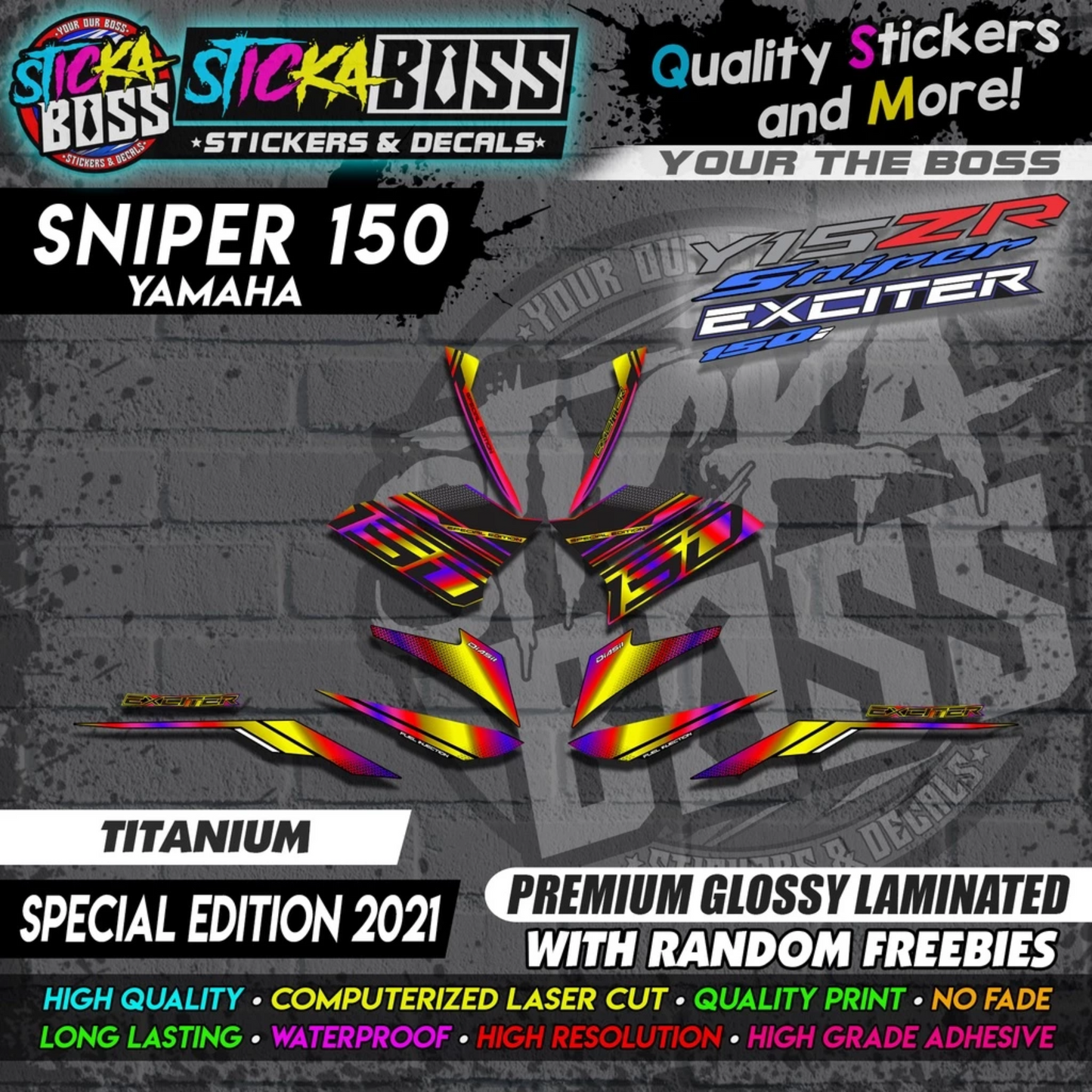SNIPER 150 Stock Decals ( Special Edition 2021 ) [ MALAYSIAN CONCEPT / EXCITER 150 / Y15ZR ]
