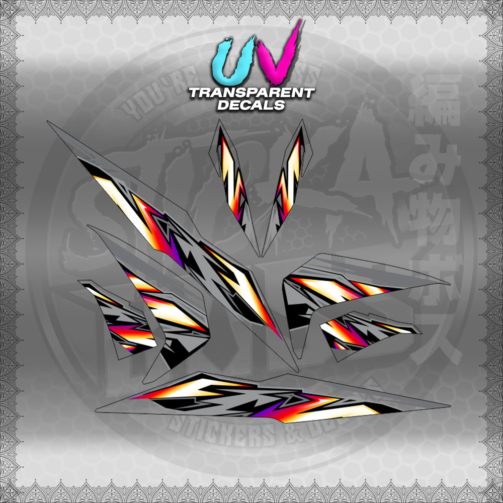 TRANSPARENT BEAT 110 V2 INDO-MALAY CONCEPT (STRIPING MOTIF DESIGN) STICKER DECALS for STICKABOSS