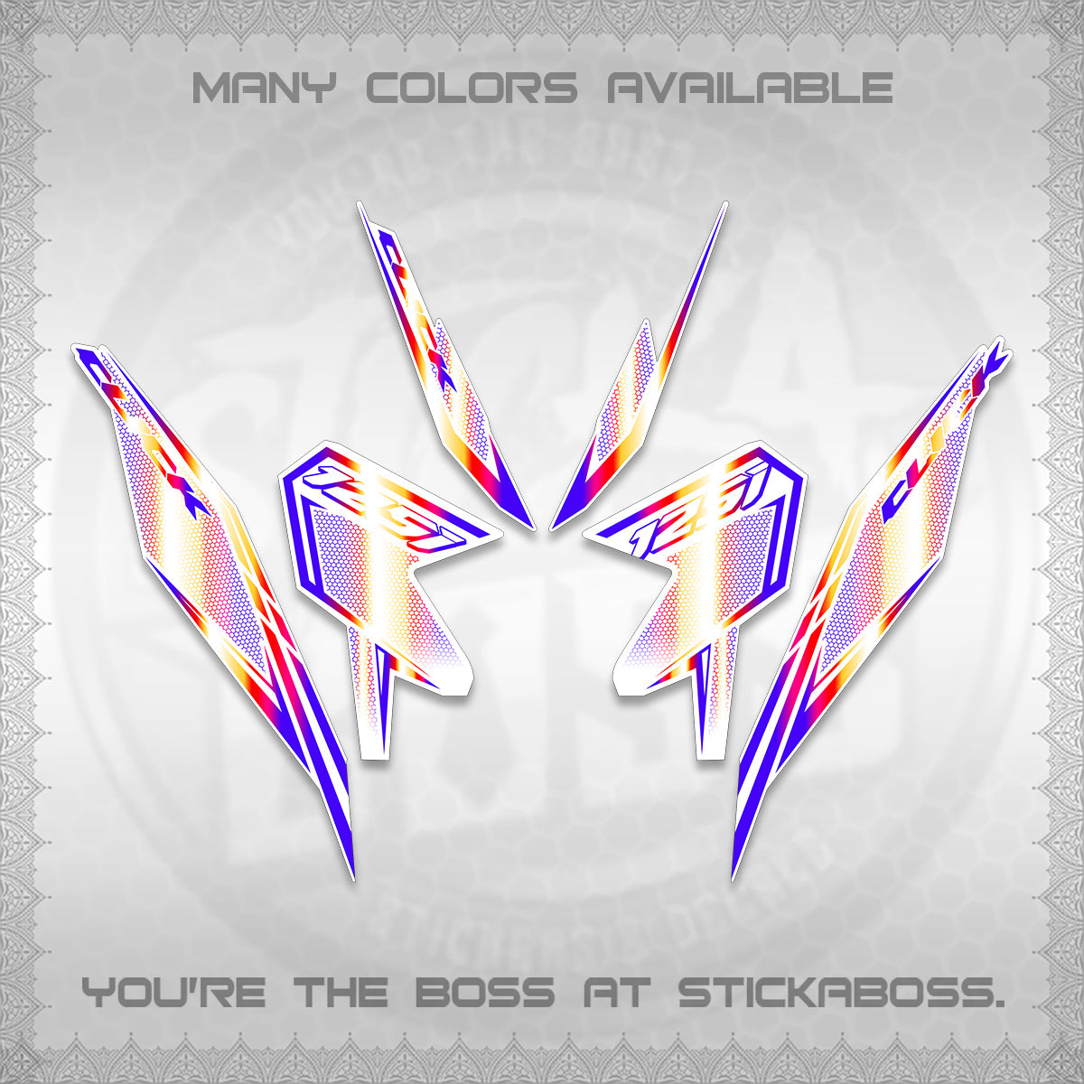 CLICK 125 V3 FOR WHITE DECALS (2026 LINE UP DESIGN) STICKER KITS By STICKABOSS