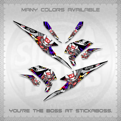 BEAT FI V3 FOR WHITE DECALS (2026 NEW RCB 2.0 DESIGN) STICKER KITS BY STICKABOSS