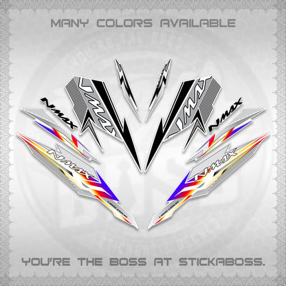 NMAX V2 FOR WHITE DECALS (2026 VARIO STYLE) STICKER DECALS By STICKABOSS