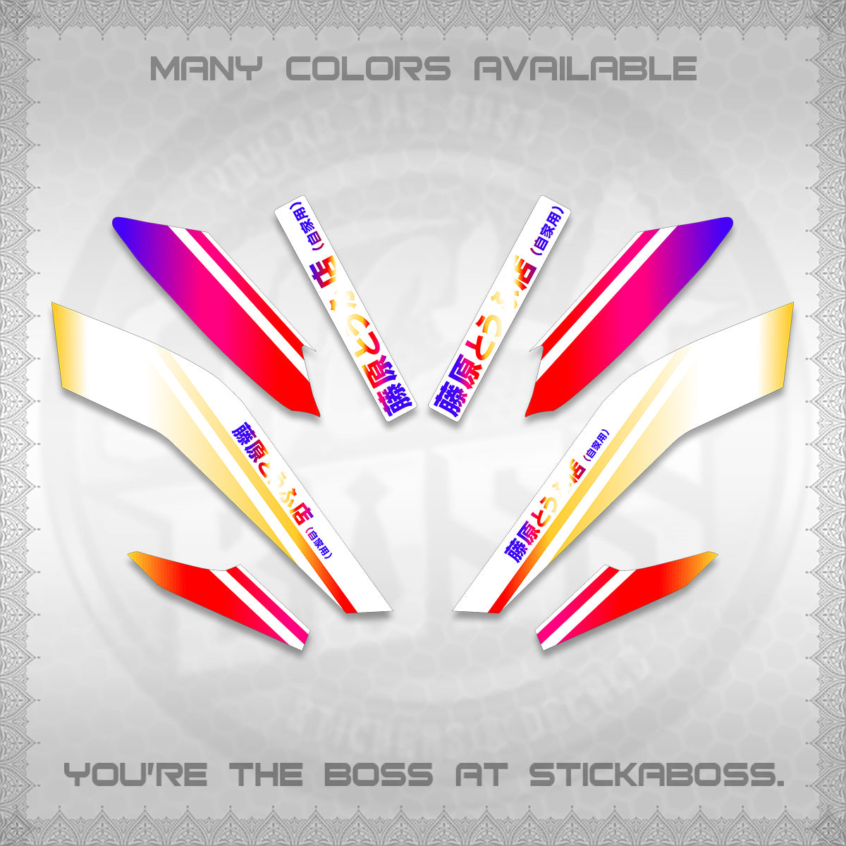 NMAX V2 FOR WHITE DECALS (TRUENO STYLE DESIGN) STICKER KITS By STICKABOSS