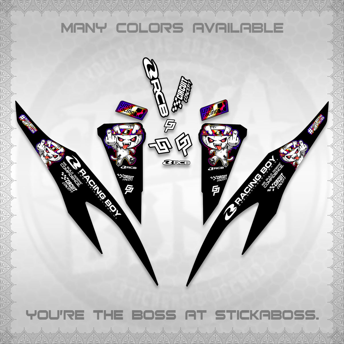 CLICK V2 DECALS (2026 RACE ZOMBIE DESIGN)STICKER DECALS By STICKABOSS