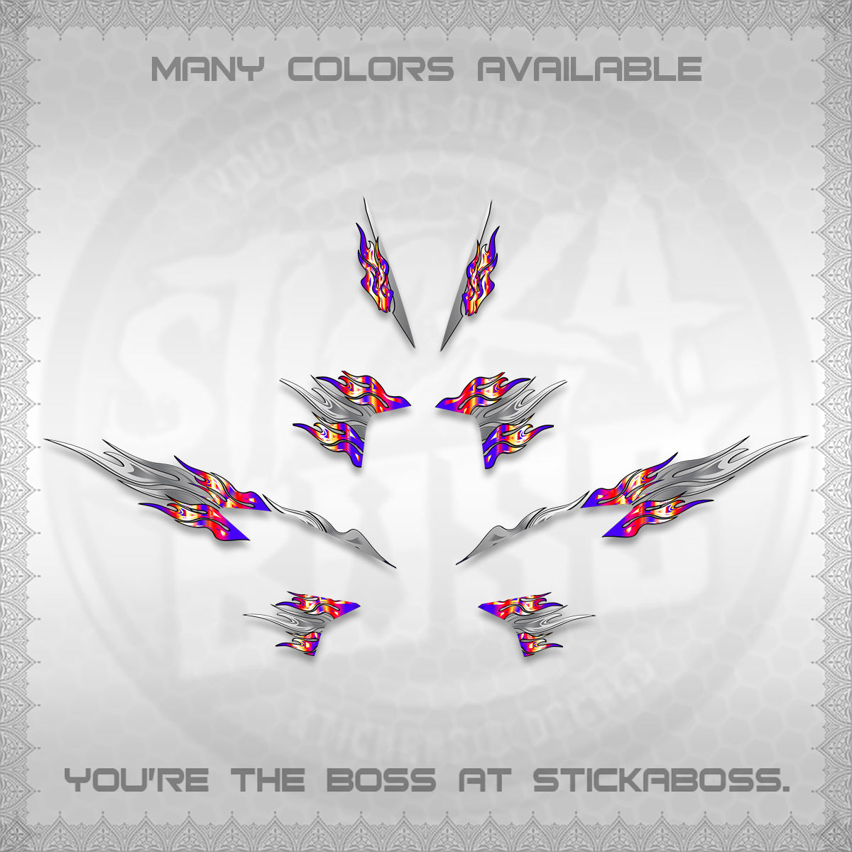 CLICK V2 STRIPING DECALS (2026 MODERN TRIBAL FIRE) STICKER KITS BY STICKABOSS
