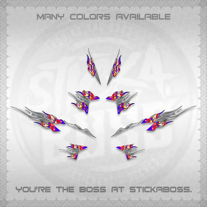 CLICK V2 STRIPING DECALS (2026 MODERN TRIBAL FIRE) STICKER KITS BY STICKABOSS