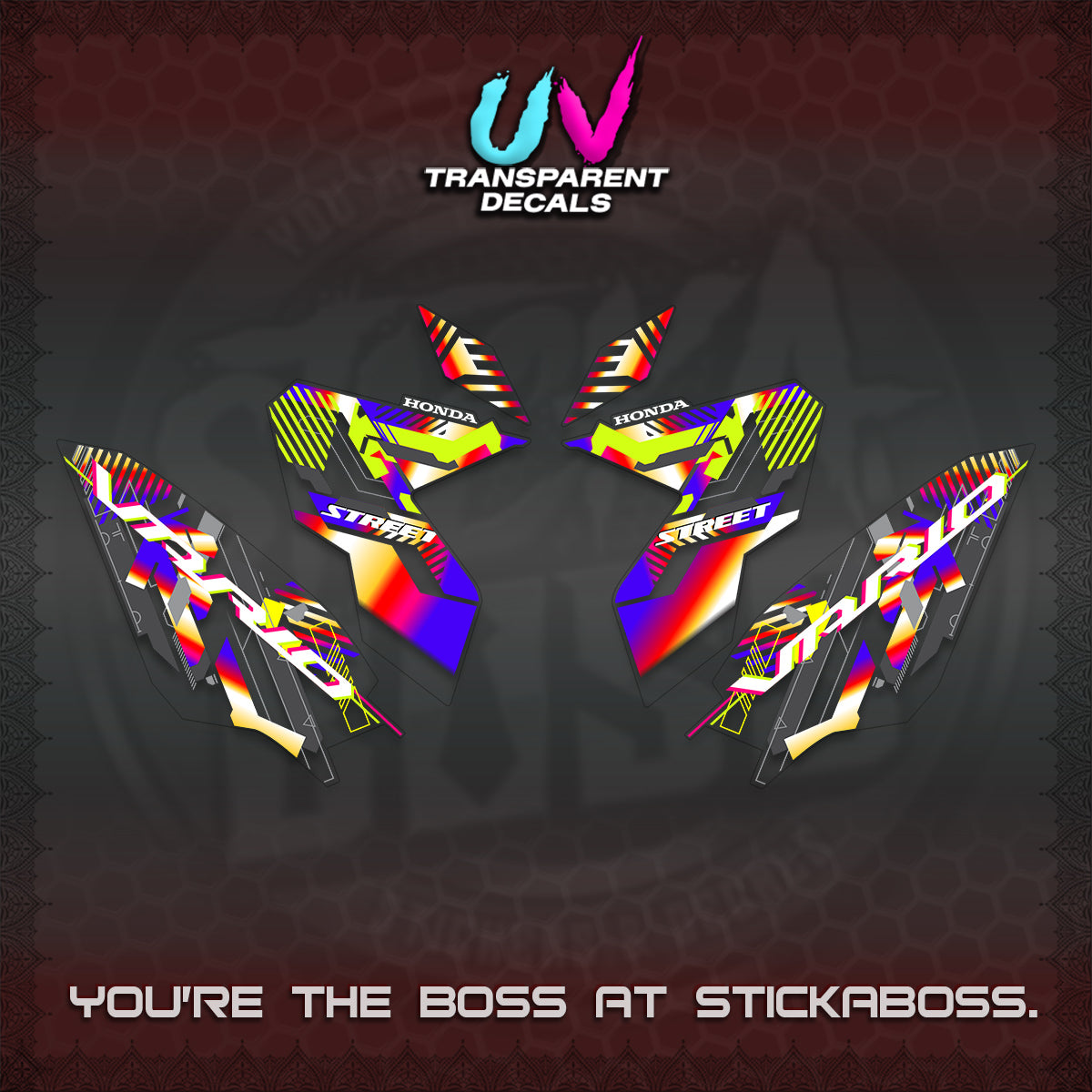 CLICK 125 V3 VARIO UV TRANSPARENT DECALS (2026 STREET STYLE EDITION) STICKER DECALS By STICKABOSS