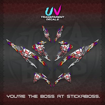 CLICK 125 V2 UV TRANSPARENT DECALS (2026 NEW RCB 2.0 DESIGN) STICKER KITS BY STICKABOSS