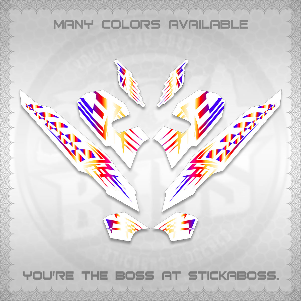 CLICK 125 V3 VARIO INDO-MALAY FOR WHITE DECALS (2026 TRIBAL LINES DESIGN) STICKER DECALS By STICKABOSS