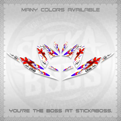 CLICK 125 V4 FOR WHITE DECALS (2026 ARAI STAR RACING DESIGN) STICKER DECALS By STICKABOSS