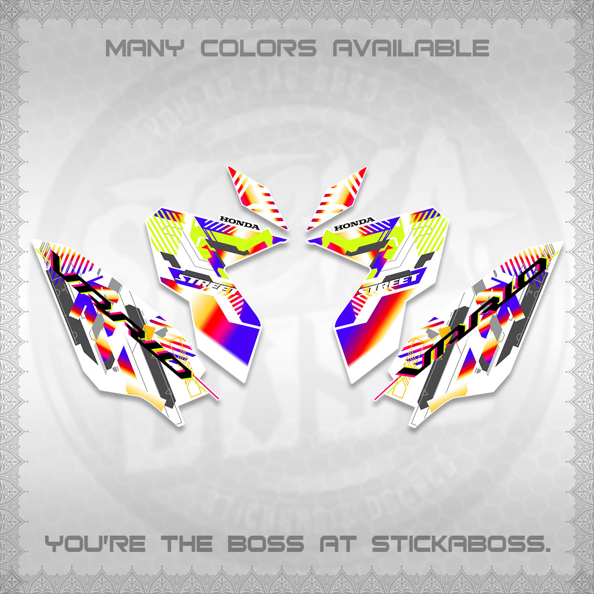 CLICK 125 V3 VARIO FOR WHITE DECALS (2026 STREET STYLE EDITION) STICKER DECALS By STICKABOSS