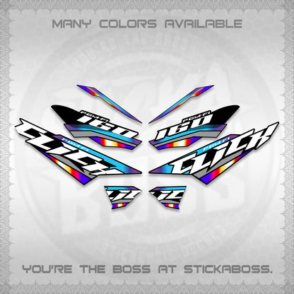 CLICK 160 STRIPING DECALS (SPORTS RACE STRIPES 01) STICKER KITS BY STICKABOSS