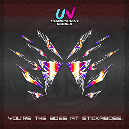 AEROX 155 V2 UV TRANSPARENT (VIETNAM STYLE-1 SPOT) FOR DARK COLORED COVER DECALS By STICKABOSS