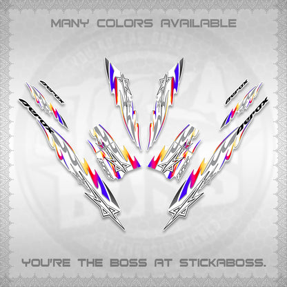 AEROX V2 INDO FOR WHITE DECALS (2026 STAR 0001 MOTIF) STICKER KITS By STICKABOSS