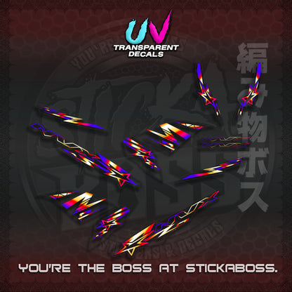 【PREMIUM UV PRINT】AEROX V1 MALAY CONCEPT ( TRANSPARENT NVX STARLIGHT ) STICKER DECALS By STICKABOSS