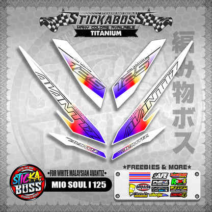 MIO SOUL I 125 STICKER DECALS ( FOR WHITE MALAYSIAN AVANTIZ )【WITH FREEBIES】