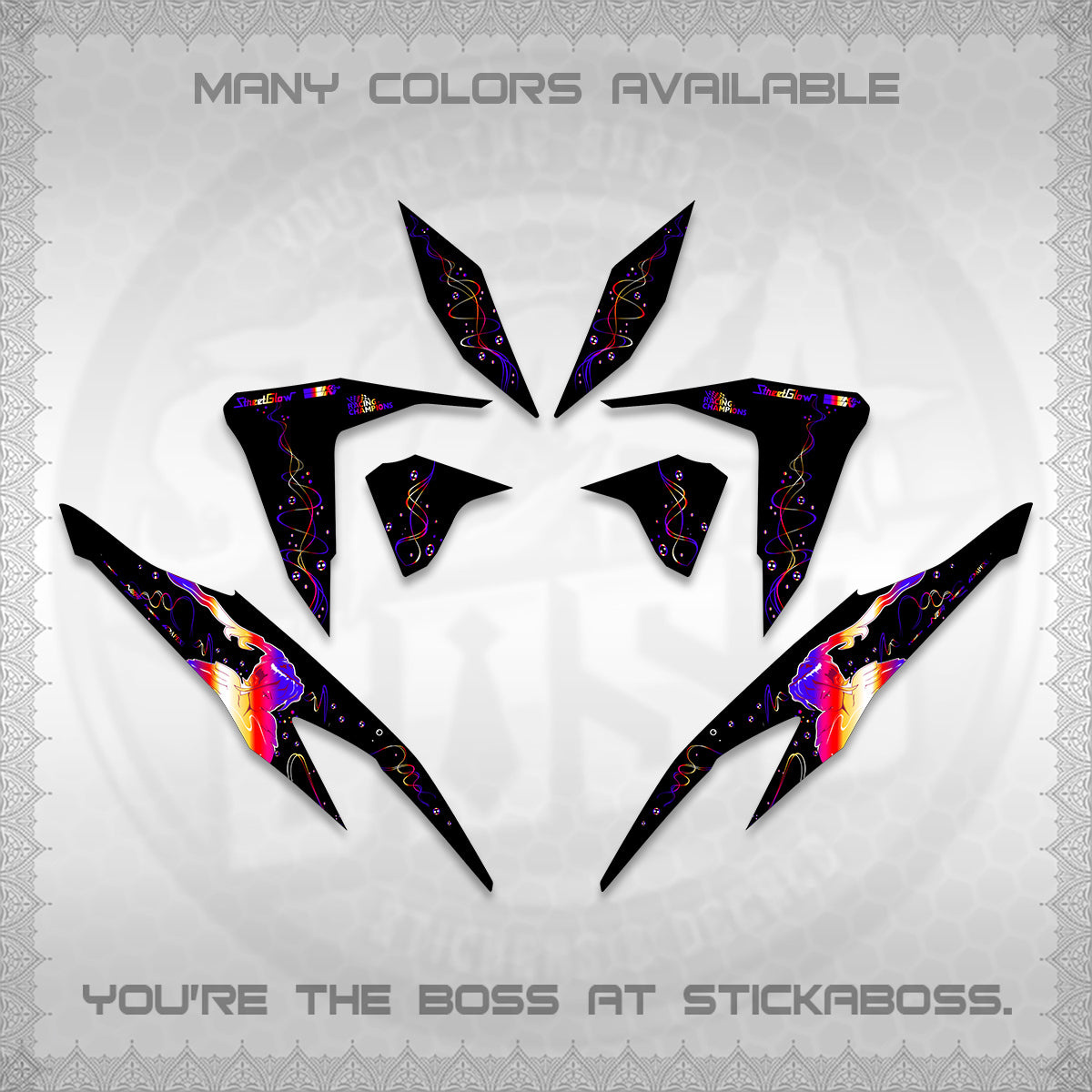 CLICK V2 DECALS (2026 2F2F SWIRL DESIGN) STICKER KITS BY STICKABOSS