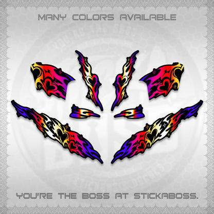 CLICK 125 V2 DECALS (2026 STRIPING HEART DESIGN) STICKER KITS BY STICKABOSS