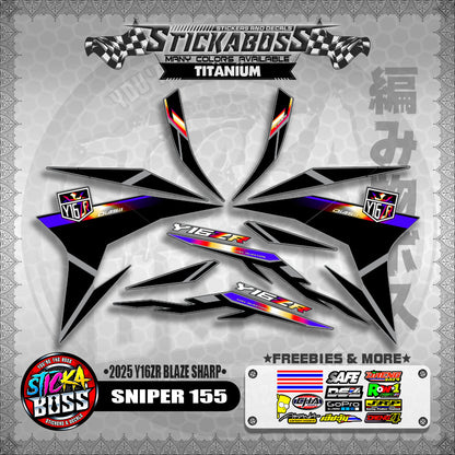 SNIPER 155 STICKER DECALS ( 2025 Y16ZR BLAZE SHARP )【WITH FREEBIES】