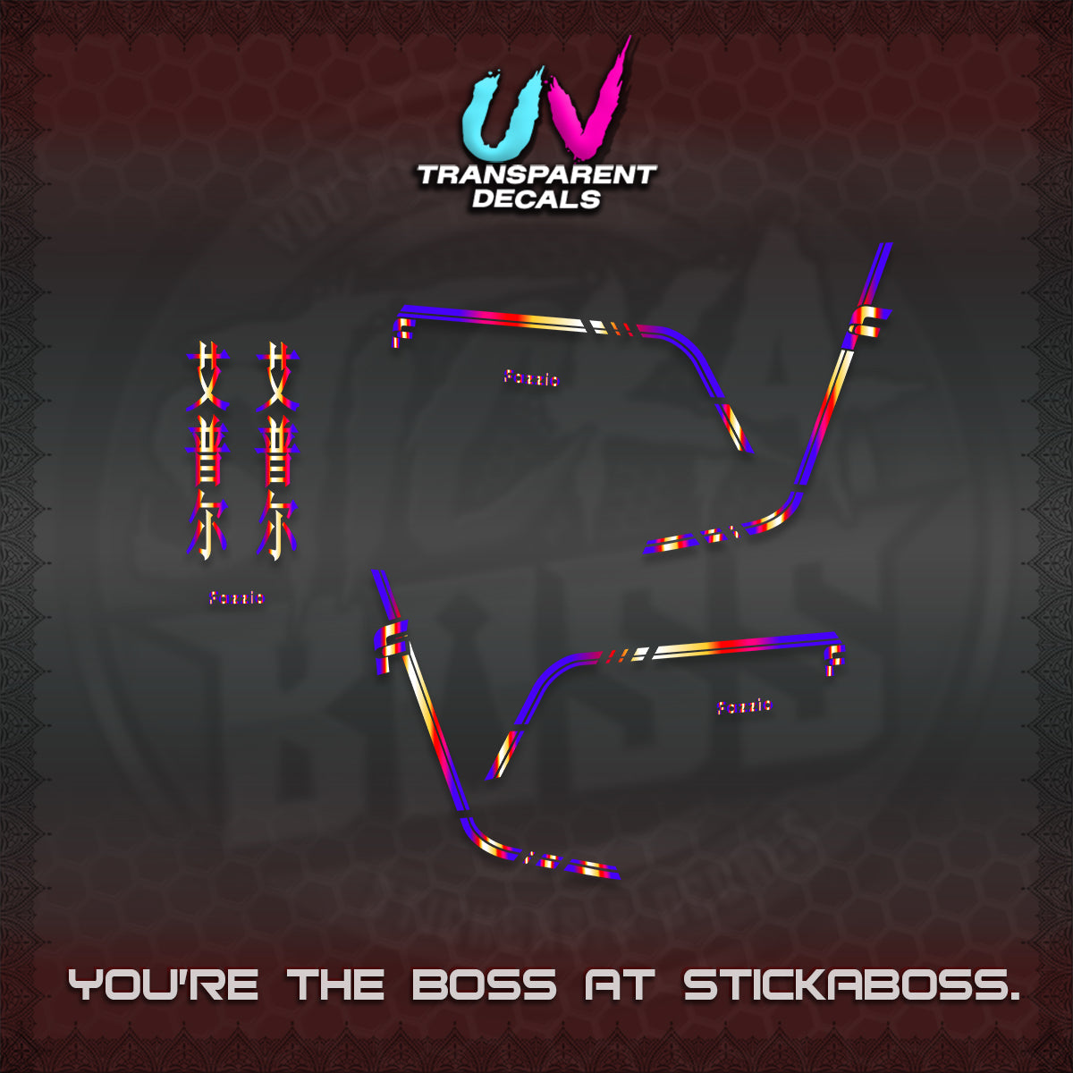 FAZZIO UV TRANSPARENT DECALS (2026 JAPAN LINES) STICKER KITS BY STICKABOSS
