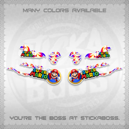 FAZZIO FOR WHITE DECALS (FLAMES 02 SUPER-M MOTIF) STICKER KITS BY STICKABOSS