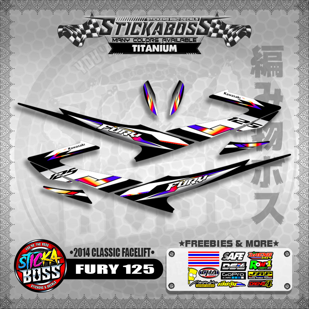 FURY 125 STICKER DECALS ( 2014 CLASSIC FACELIFT )【WITH FREEBIES】