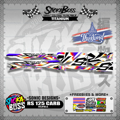 RS 125 CARB THAI DECALS ( SONIC DESIGNS )【WITH FREEBIES】