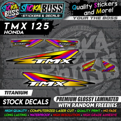 Honda TMX 125 Alpha (Stock Decals)【PREMIUM GLOSSY LAMINATED】