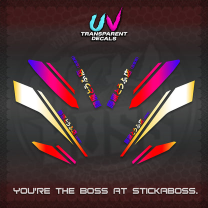 NMAX V2 UV TRANSPARENT DECALS (TRUENO STYLE DESIGN) STICKER KITS By STICKABOSS