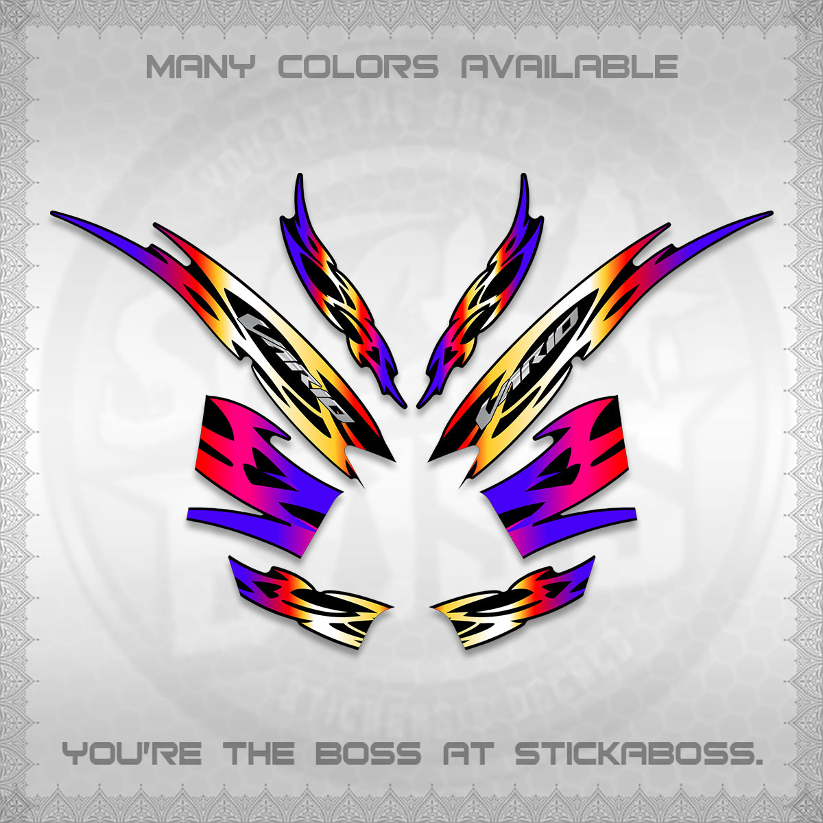 CLICK 125 V2 INDO STRIPING DECALS (2026 NUSANTARA MOTIF) STICKER DECALS By STICKABOSS