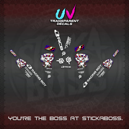 CLICK V2 UV TRANSPARENT DECALS (2026 RACE ZOMBIE DESIGN)STICKER DECALS By STICKABOSS