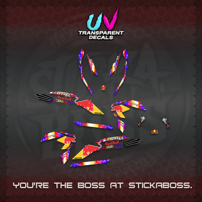 CLICK V3 UV TRANSPARENT DECALS (2026 BULLREDS RACE DESIGN) STICKER KITS BY STICKABOSS