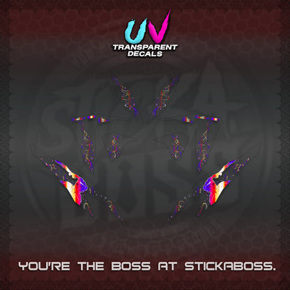 CLICK V2 UV TRANSPARENT DECALS (2026 2F2F SWIRL DESIGN) STICKER KITS BY STICKABOSS