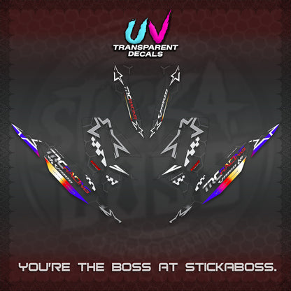 CLICK V4 UV TRANSPARENT DECALS (2026 TRC RACING DESIGN)STICKER KITS By STICKABOSS