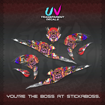 BEAT FI INDO UV TRANSPARENT DECALS (2026 NEW SAMURAI MOTIF) STICKER KITS BY STICKABOSS