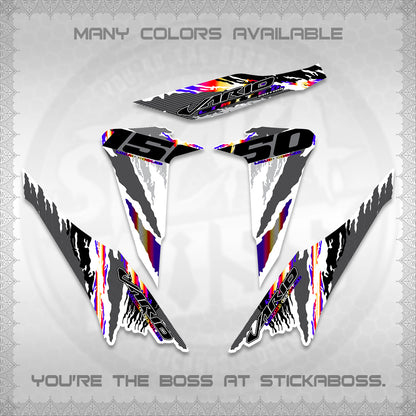 CLICK 150 V2 VARIO FOR WHITE DECALS (2022 SPECIAL SPLASH DESIGN) STICKER KITS BY STICKABOSS