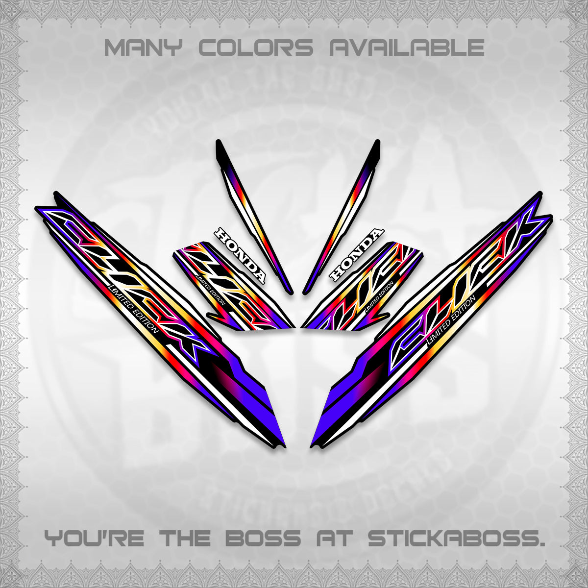 CLICK 125 V3 INDO DECALS (2024 SV 13-A2 STYLE) STICKER KITS By STICKABOSS