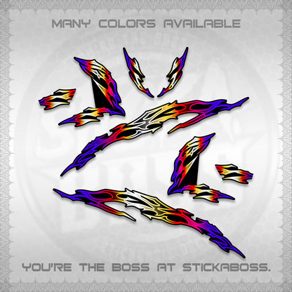CLICK 125 V3 DECALS (2026 T2 LIGHTNING DESIGN) STICKER KITS BY STICKABOSS