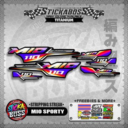 MIO SPORTY THAI CONCEPT STICKER DECALS ( STRIPPING STREAK )【WITH FREEBIES】
