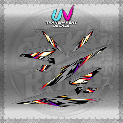 TRANSPARENT BEAT 110 V3 INDO-MALAY CONCEPT (STRIPING MOTIF DESIGN) STICKER DECALS for STICKABOSS