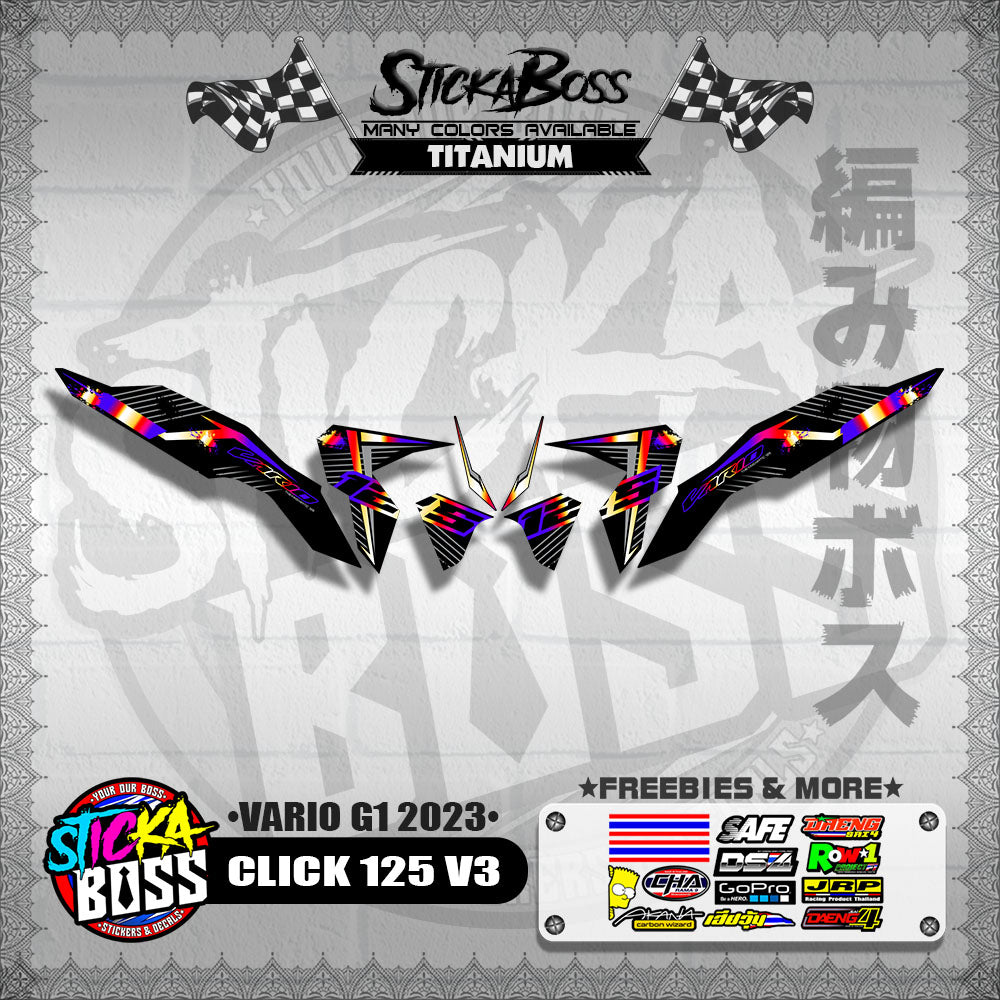 CLICK 125 V3 DECALS ( VARIO G1 2023 )【WITH FREEBIES】