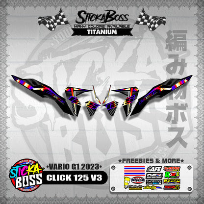 CLICK 125 V3 DECALS ( VARIO G1 2023 )【WITH FREEBIES】