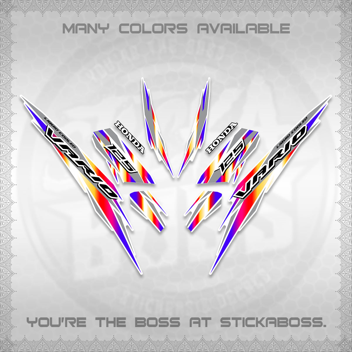 CLICK 125 V3 INDO FOR WHITE DECALS (2024 SV 22-A1 STYLE) STICKER KITS By STICKABOSS