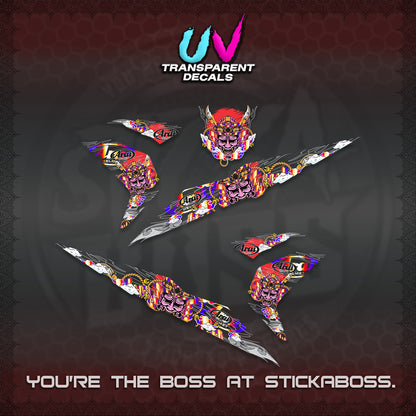 BEAT FI V2 INDO UV TRANSPARENT DECALS (2026 NEW SAMURAI MOTIF) STICKER KITS BY STICKABOSS