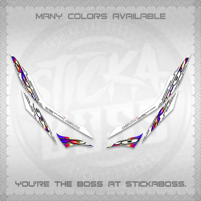 AEROX 155 V1 FOR WHITE DECALS (NEW 2026 VORTEX) STICKER KITS BY STICKABOSS