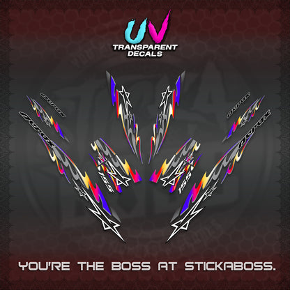 AEROX V2 INDO UV TRANSPARENT DECALS (2026 STAR 0001 MOTIF) STICKER KITS By STICKABOSS
