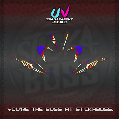 CLICK 125 V4 UV TRANSPARENT DECALS (2026 VEERIZA STYLISH DESIGN) STICKER DECALS By STICKABOSS