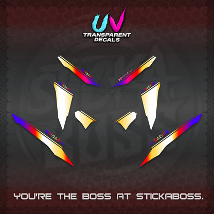 CLICK V2 UV TRANSPARENT DECALS (TRUENO STYLE DESIGN) STICKER KITS BY STICKABOSS